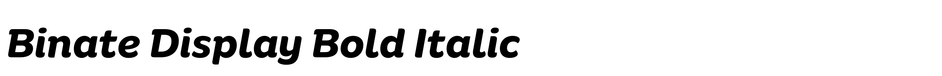 Binate Display Bold Italic